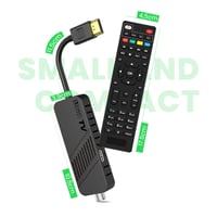 LEYF DVB-S2 Satelitný prijímač Full HD 1080P HDMI TV Stick, skrytý za TV, digitálny displej, univerzálny diaľkový ovládač 2v1, USB, Astra 5
