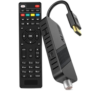 LEYF DVB-S2 Full HD 1080P satelitski prijemnik, HDMI TV stick, skrivena montaža iza TV-a, digitalni zaslon, 2u1 univerzalni daljinski upravljač, USB, Astra