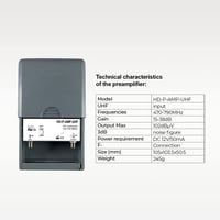 LEYF Erősítő Tápegységgel 2 TV Kimenettel TNT Antenna Előerősítőhöz HDTV Jel 15-38dB 4
