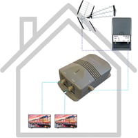 LEYF Erősítő Tápegységgel 2 TV Kimenettel TNT Antenna Előerősítőhöz HDTV Jel 15-38dB 3