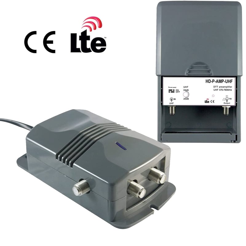 LEYF Erősítő Tápegységgel 2 TV Kimenettel TNT Antenna Előerősítőhöz HDTV Jel 15-38dB