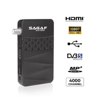 Receptor satelit mini LEYF & Sagaf SUD-0507 DVB-S2 Full HD 1080p, receptor digital HDTV, USB, pregătit pentru închiderea SD ARD ZDF 2