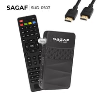 Receptor satelit mini LEYF & Sagaf SUD-0507 DVB-S2 Full HD 1080p, receptor digital HDTV, USB, pregătit pentru închiderea SD ARD ZDF 5