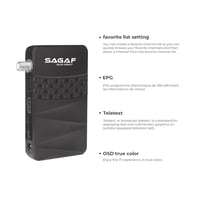 Receptor satelit mini LEYF & Sagaf SUD-0507 DVB-S2 Full HD 1080p, receptor digital HDTV, USB, pregătit pentru închiderea SD ARD ZDF 4