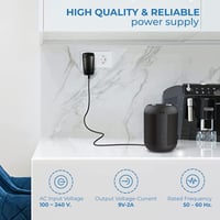 LEYF univerzális tápegység adapter 9V DC 2A, 120 cm kábel, 5.5-2.1 mm jack 5