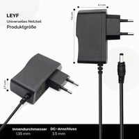Univerzálny napájací adaptér LEYF 5V DC 2A, AC 100-240V 50/60Hz, sieťový adaptér, 115 cm kábel (konektor 3,5-1,35 mm) pre TV box, LED pásy, router, kameru 3