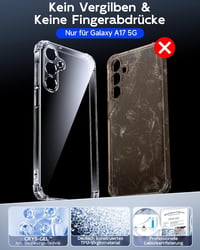 LeYi Samsung Galaxy A17 5G átlátszó szilikon tok kameravédővel és 2 db fóliával 5