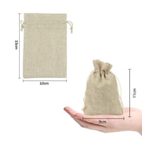 Set 30 Săculețe din Iută 10x15 cm cu Șnur, pentru Calendar Advent, Cadouri Mici, Bijuterii, DIY, Artizanat, Nuntă, Petrecere, Crăciun, Naturale 2