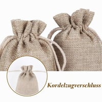 Set 30 Săculețe din Iută 10x15 cm cu Șnur, pentru Calendar Advent, Cadouri Mici, Bijuterii, DIY, Artizanat, Nuntă, Petrecere, Crăciun, Naturale 4
