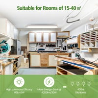 Plafonieră LED LEZOE cu senzor de mișcare IP66 120 cm 30W 4200 lumeni pentru spații umede, baie, garaj, depozit, atelier, bucătărie 4000K 9