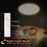 LED stropné svietidlo LEZOE s diaľkovým ovládaním, φ45 cm, 45W 5000LM, vodotesnosť IP54, stmievateľné 2700K-6500K, s pamäťovou funkciou, do obývačky a spálne 4