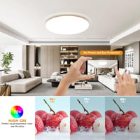 LED stropné svietidlo LEZOE s diaľkovým ovládaním, φ45 cm, 45W 5000LM, vodotesnosť IP54, stmievateľné 2700K-6500K, s pamäťovou funkciou, do obývačky a spálne 7