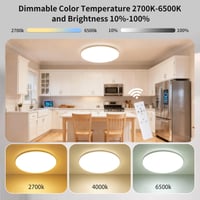 LED stropné svietidlo LEZOE s diaľkovým ovládaním, φ45 cm, 45W 5000LM, vodotesnosť IP54, stmievateľné 2700K-6500K, s pamäťovou funkciou, do obývačky a spálne 3