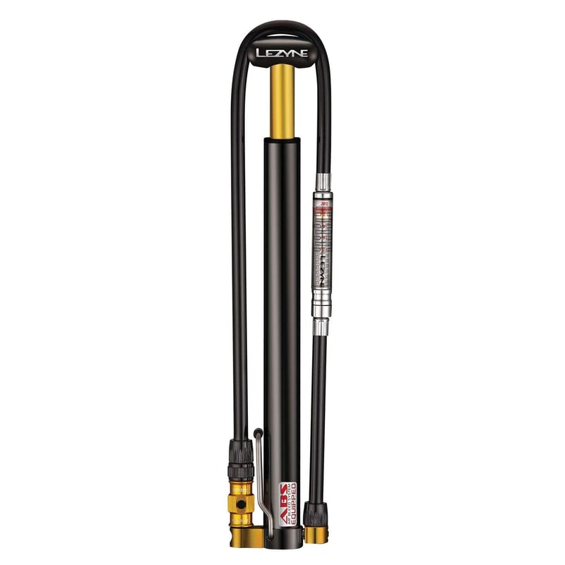 Pompă de podea pentru bicicletă LEZYNE Micro Floor Drive HPG - negru/Hi-Gloss - presiune înaltă și volum mare