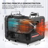 LF Bros 5kW Diesel Fűtőkészülék 12V/24V/220V Távirányítóval LCD Kijelzővel 2