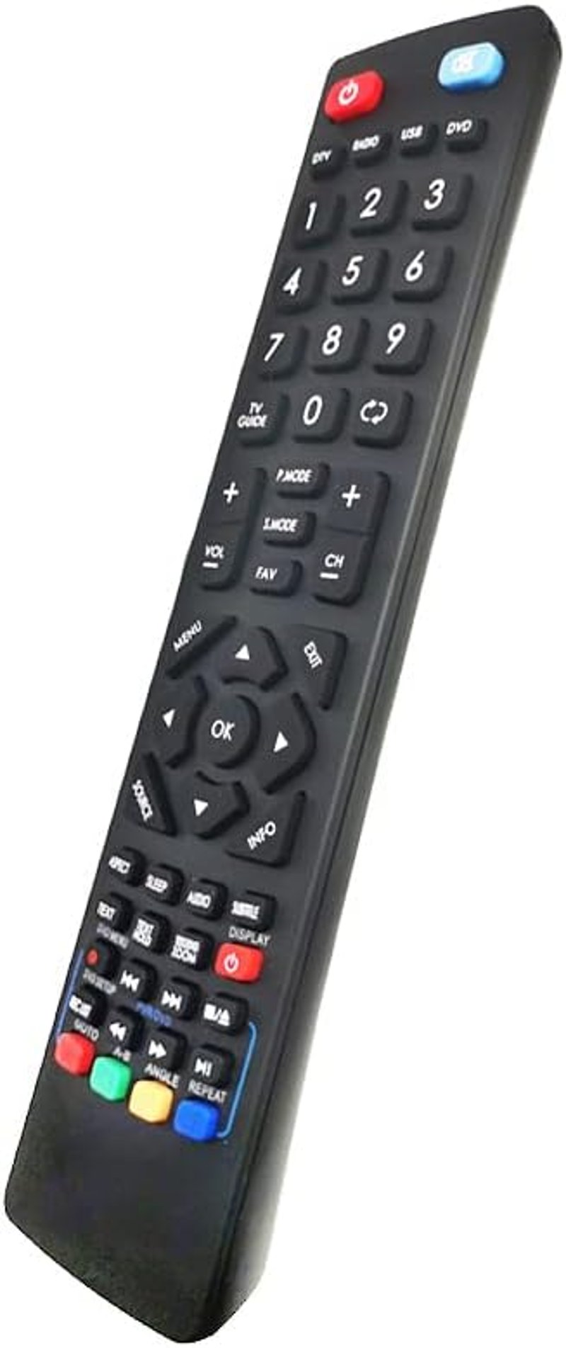 LFYSJTX Blaupunkt Távirányító - Univerzális Csere Távirányító Blaupunkt TV-hez, Programozás Nélküli, 10m Hatótávolság, Kék