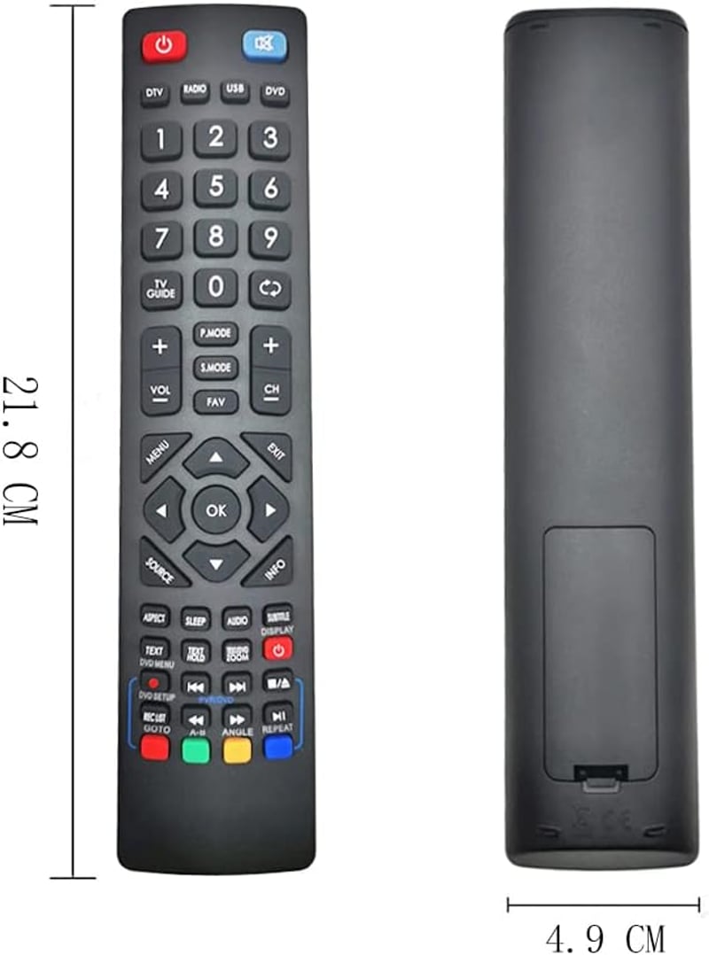 LFYSJTX Blaupunkt Távirányító - Univerzális Csere Távirányító Blaupunkt TV-hez, Programozás Nélküli, 10m Hatótávolság, Kék