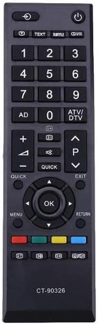 LFYSJTX CT-90326 Univerzális Távirányító Toshiba TV-hez - Programozás Nélküli Csere Távirányító, 10m Hatótávolság, Fekete 1