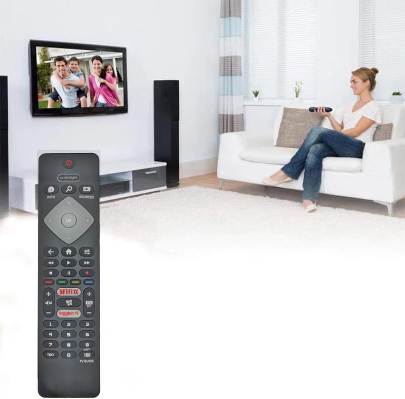 LFYSJTX Philips TV Távirányító - Kompatibilis 43PUS6754/12 43PUS7394 50PUS7394 55PUS6704 Modellekkel, Programozás Nélkül