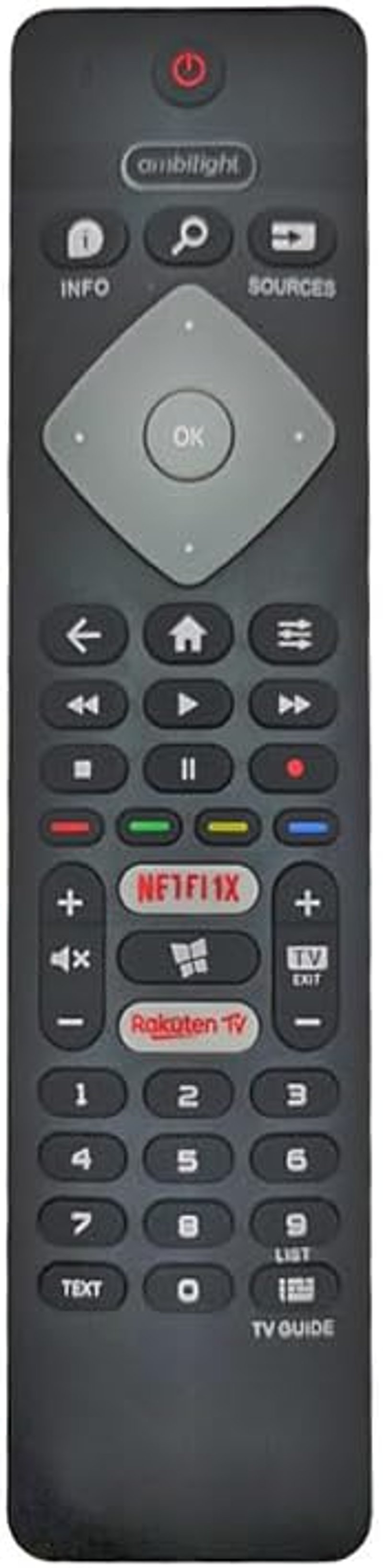LFYSJTX Philips TV Távirányító - Kompatibilis 43PUS6754/12 43PUS7394 50PUS7394 55PUS6704 Modellekkel, Programozás Nélkül