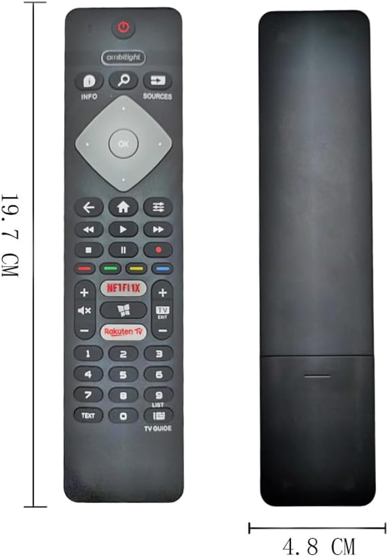 LFYSJTX Philips TV Távirányító - Kompatibilis 43PUS6754/12 43PUS7394 50PUS7394 55PUS6704 Modellekkel, Programozás Nélkül