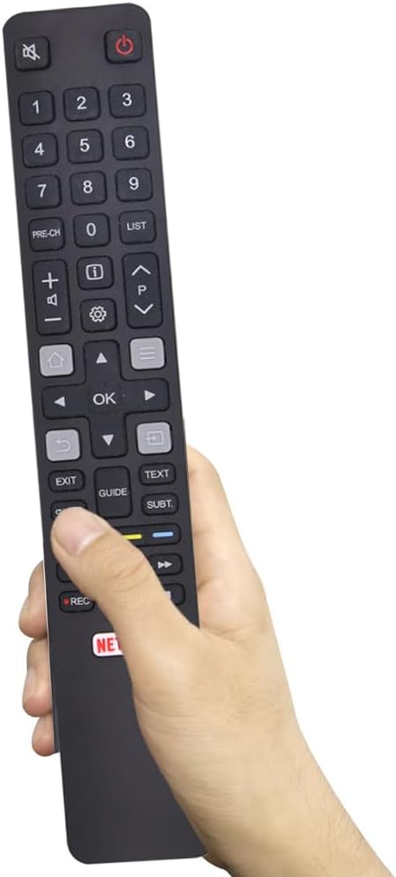 LFYSJTX RC802N Univerzális Távirányító TCL Thomson Smart TV-hez - Kompatibilis 32ES560 40ES560 U50P6146 Modellekkel, 10m Hatótáv