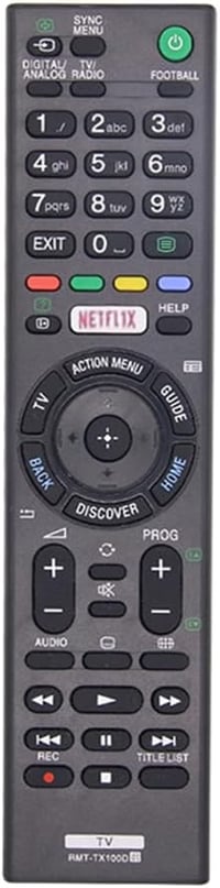LFYSJTX RMT-TX100D Távirányító Sony Bravia TV-hez - Univerzális Csere Távirányító Kompatibilis KDL Modellekhez, Programozás Nélkül 1