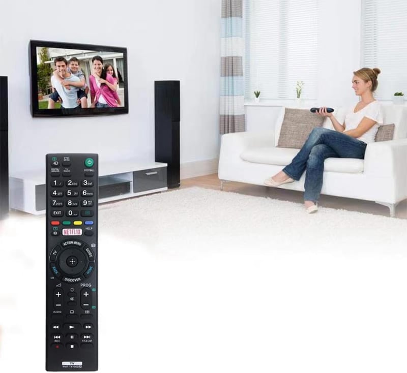 LFYSJTX RMT-TX100D Távirányító Sony Bravia TV-hez - Univerzális Csere Távirányító Kompatibilis KDL Modellekhez, Programozás Nélkül