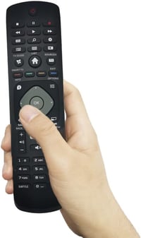 LFYSJTX Univerzális Távirányító Philips TV-hez - Kompakt Fekete Távirányító 10m Hatótávval, Programozás Nélkül Használható 5