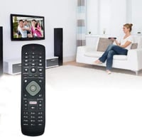 LFYSJTX Univerzális Távirányító Philips TV-hez - Kompakt Fekete Távirányító 10m Hatótávval, Programozás Nélkül Használható 2