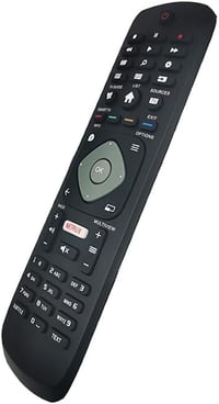 LFYSJTX Univerzális Távirányító Philips TV-hez - Kompakt Fekete Távirányító 10m Hatótávval, Programozás Nélkül Használható 4