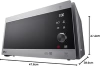 Cuptor cu microunde combinat LG MH6565CPS, 25 litri, 1000W, control tactil, oțel inoxidabil, argintiu, încorporabil 10