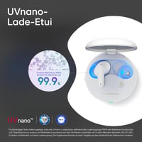 Bezdrôtové slúchadlá do uší LG Tone Free DFP9 s Bluetooth, zvukom Dolby Atmos, technológiou Meridian, ANC potlačením hluku, UVnano dezinfekciou a ochranou IPX4, biele 4