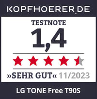 Bluetooth slúchadlá LG Tone Free T90S, Dolby Atmos, ANC, IPX4 – čierne 9