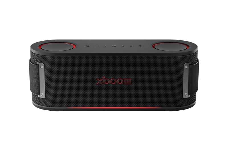 Prenosný Bluetooth reproduktor LG XBOOM Bounce – čierny, vodotesnosť IP67, 30-hodinová výdrž batérie, 27,2 cm, kompatibilný s Google, Siri a Alexa, 2025