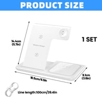 LgCiXli 3 az 1-ben összecsukható töltőállomás iPhone/Apple Watch/AirPods - USB-C 2