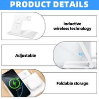 LgCiXli 3 az 1-ben összecsukható töltőállomás iPhone/Apple Watch/AirPods - USB-C 3