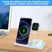 LgCiXli 3 az 1-ben összecsukható töltőállomás iPhone/Apple Watch/AirPods - USB-C 6
