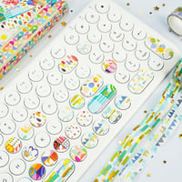 LGEGE Gyermeki Mintás Washi Szalag Készlet - 12 Tekercs, 15mm Széles Japán Dekorációs Ragasztószalag Scrapbookhoz, Bullet Journalhoz, Ajándé 5