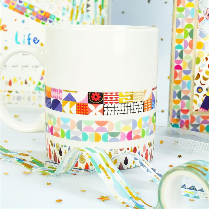 LGEGE Gyermeki Mintás Washi Szalag Készlet - 12 Tekercs, 15mm Széles Japán Dekorációs Ragasztószalag Scrapbookhoz, Bullet Journalhoz, Ajándé