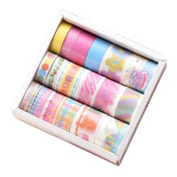 LGEGE Rózsaszín Washi Dekorációs Ragasztószalag Szett - 20 Tekercs, 5 Szélesség (5-25mm), Vízálló Japán Masking Tape Scrapbookinghoz, Bullet 3