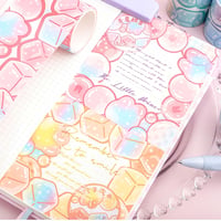 LGEGE Washi Dekorációs Szalag 6 Tekercs, 50mm Széles Fagyi és Buborék Mintával, Japán Masking Tape Scrapbookhoz, Bullet Journalhoz, Ajándékc 6