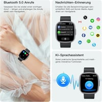 Lgnitek 1.75" HD Smartwatch ECG+HRV, Vérnyomás, Pulzus, SpO2, Hőmérséklet Monitorozás Férfiaknak és Nőknek 4