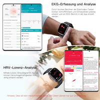 Lgnitek 1.75" HD Smartwatch ECG+HRV, Vérnyomás, Pulzus, SpO2, Hőmérséklet Monitorozás Férfiaknak és Nőknek 2