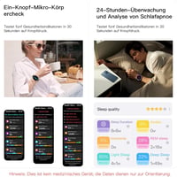 Lgnitek 1.75" HD Smartwatch ECG+HRV, Vérnyomás, Pulzus, SpO2, Hőmérséklet Monitorozás Férfiaknak és Nőknek 5