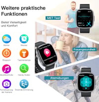 Lgnitek 1.75" HD Smartwatch ECG+HRV, Vérnyomás, Pulzus, SpO2, Hőmérséklet Monitorozás Férfiaknak és Nőknek 7