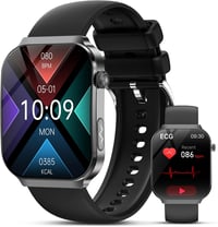 Lgnitek okosóra ECG+HRV, 2,2" 3D ívelt kijelző, vérnyomás, SpO2 - fekete 1