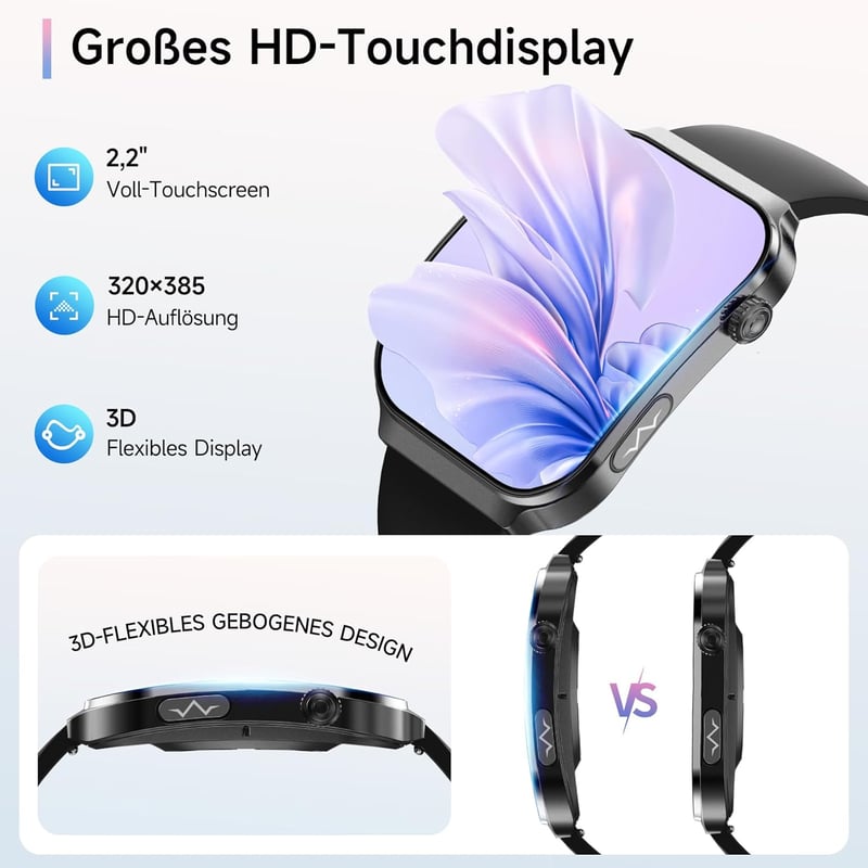 Lgnitek 2026 Smartwatch ECG + HRV Egészségmérő Óra Android iOS-hez