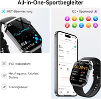 Lgnitek 2026 Smartwatch ECG + HRV Egészségmérő Óra Android iOS-hez 6