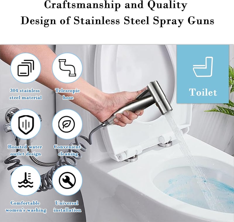 Lhdfyqt Kézi Bidet Sprayer Toalett Higiéniához, Hidegvizes Zuhanyfej